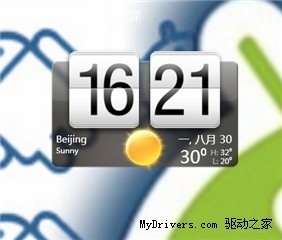 下载：HTC Sense华丽翻页时钟插件桌面版